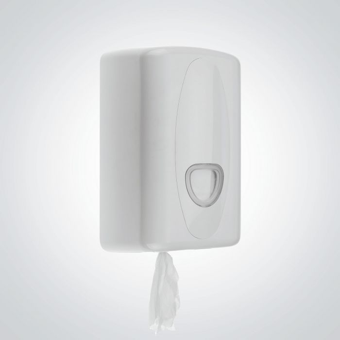 Mini Plastic Centre Feed Towel Dispenser - White