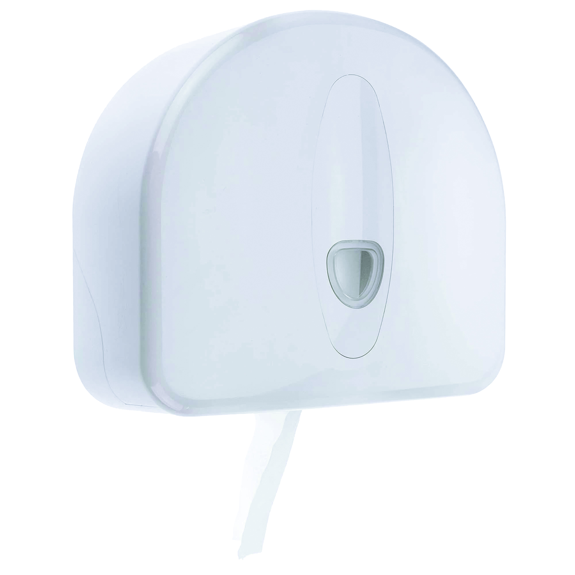 Jumbo Plastic Toilet Roll Dispenser. Takes up to a 400m Roll - White 