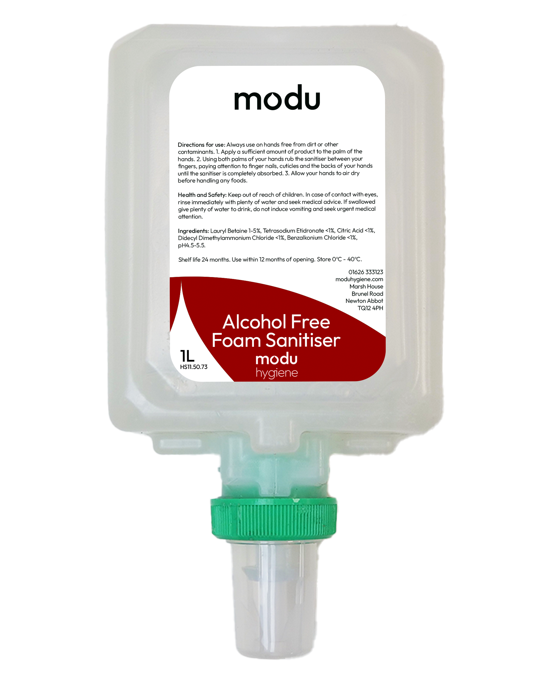 Alcohol Free Foam Sanitiser Cartridges - 6 x 1L 