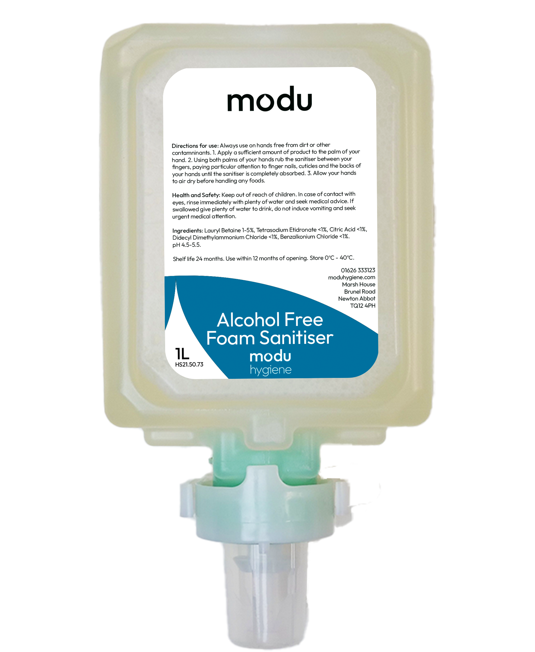 Alcohol Free Foam Sanitiser - 6x1L Cartridges - Modu Hygiene